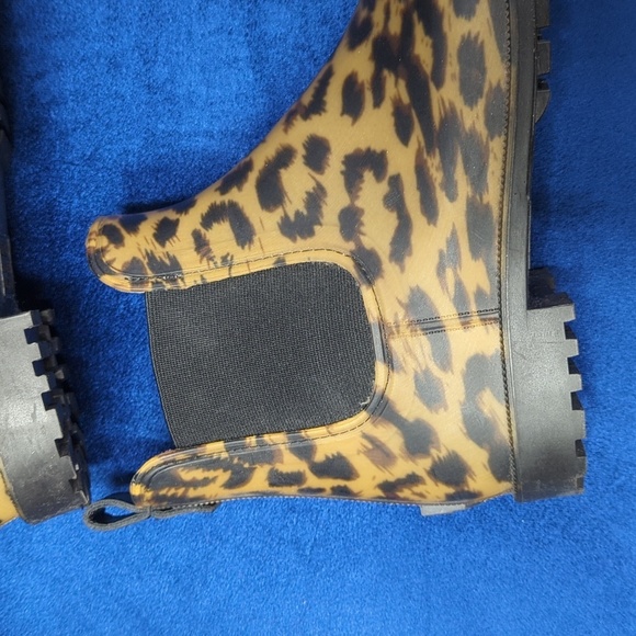 Joules Rockingham Leopard Rain Boots Chelsea Style Waterproof Wellies 10 - Picture 4 of 11